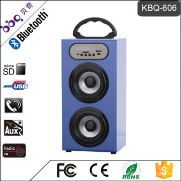 BBQ KBQ-606 Date Audio Musique Mini Portable En Bois Bluetooth Haut-Parleur vs Marquee Lumières et TF / USB / Radio FM